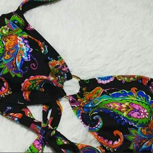 American Living Abstract Paisley Bikini Top